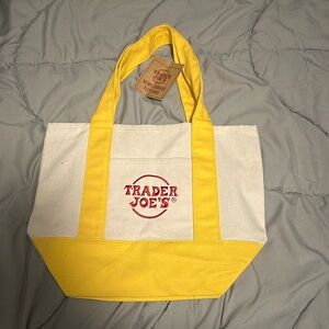 NWT Trader Joe’s Mini Canvas Tote Yellow
